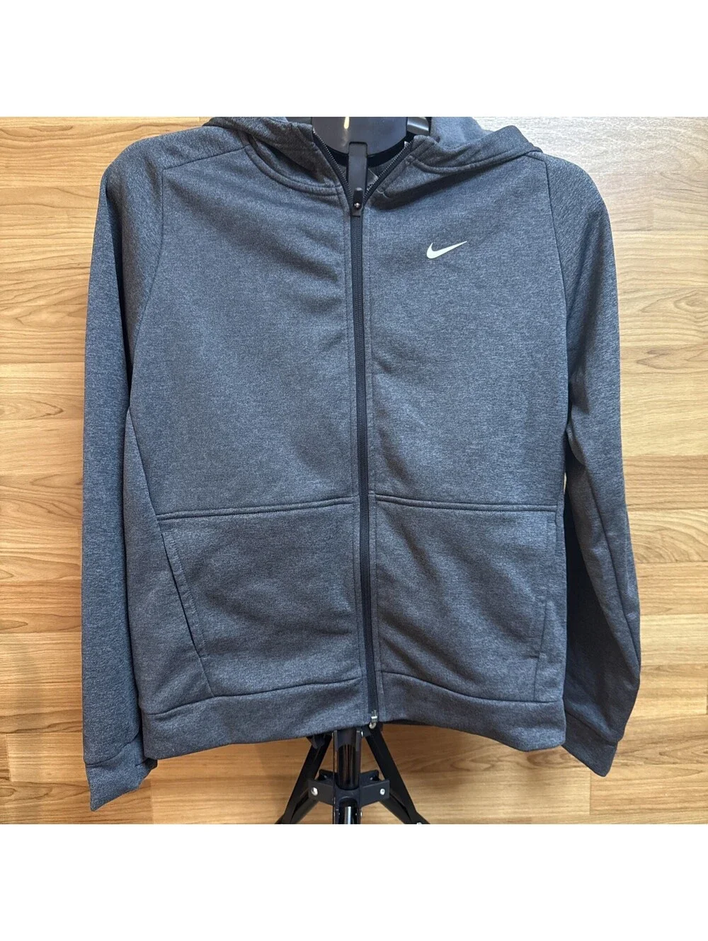 Nike Therma-Fit Full Zip Hoodie Gray Youth Boys XL